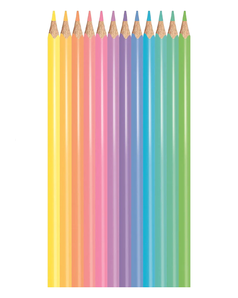 Crayons Color's Peps Pastel 18cm, Boite de 12 - MAPED