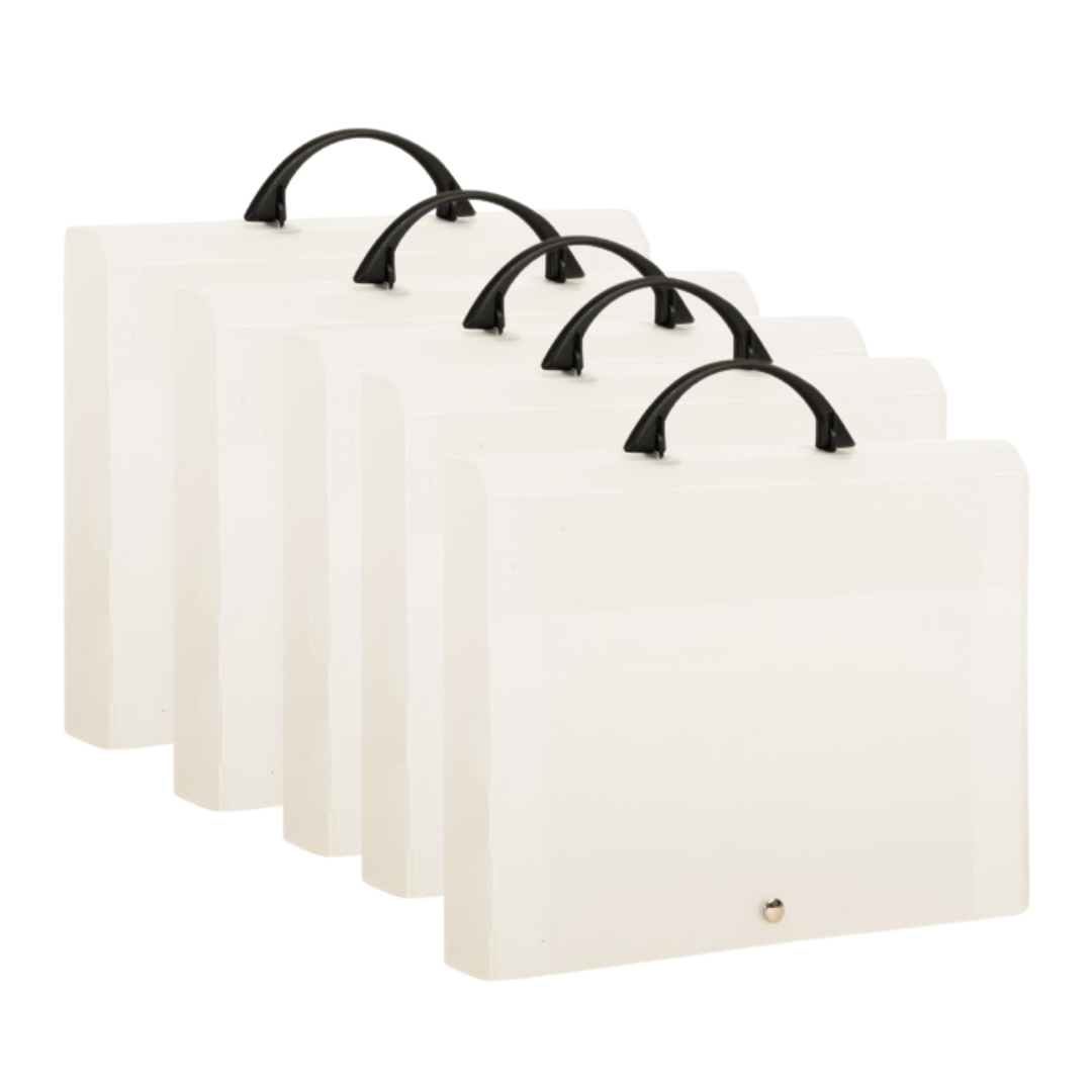 Lot de 5 Valisettes en Polypro avec Poignet Rigide Dos 6cm - SICLA